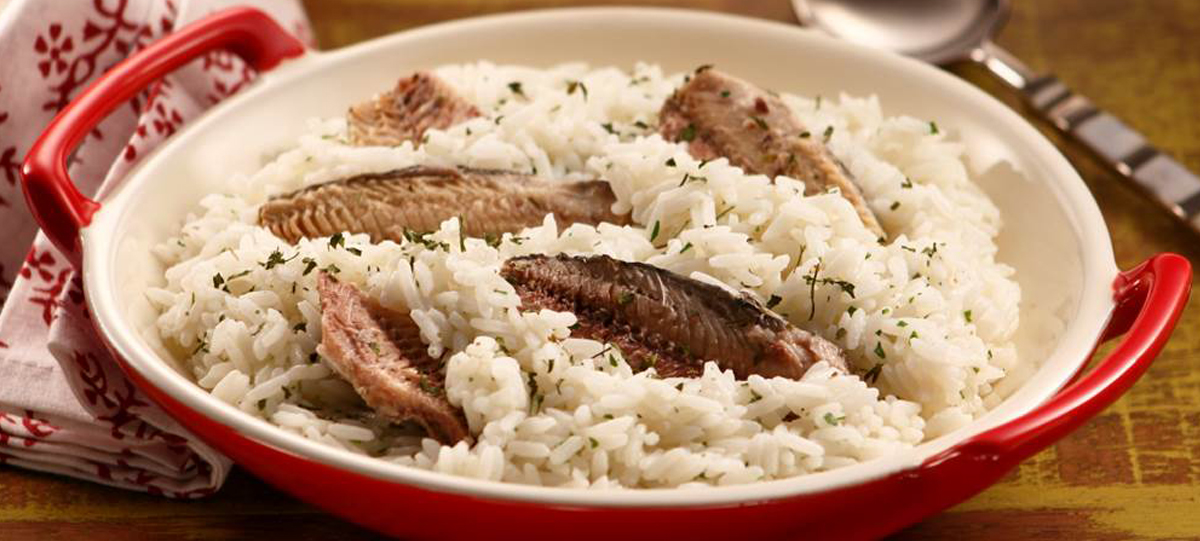 Arroz Branco Com Sardinha E Creme De Leite Gomes Da Costa