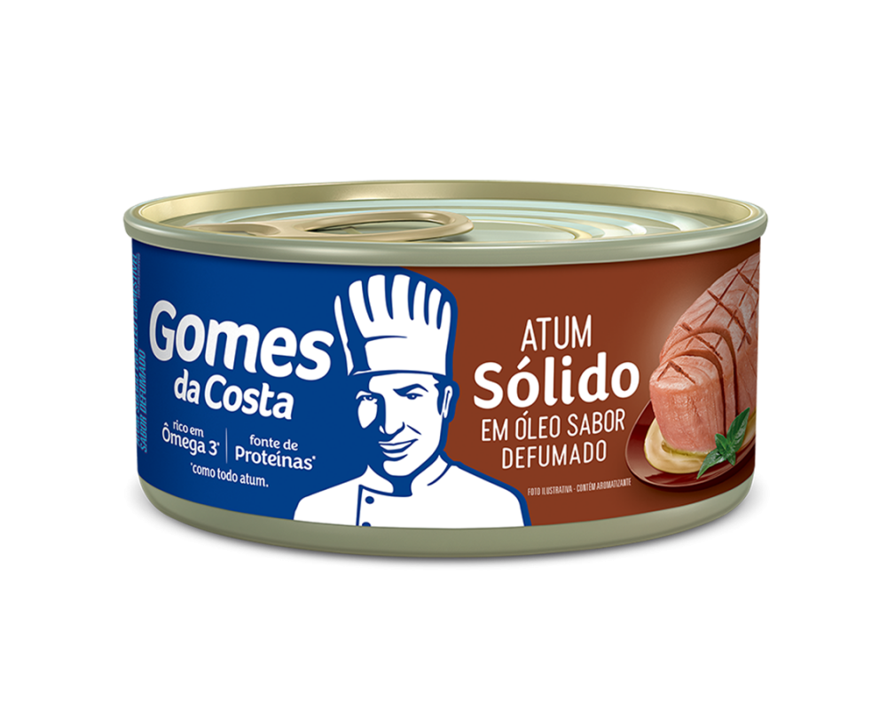 Atum Sólido em Óleo Sabor Defumado Gomes da Costa Atum Sólido em Óleo Sabor Defumado Gomes da Costa