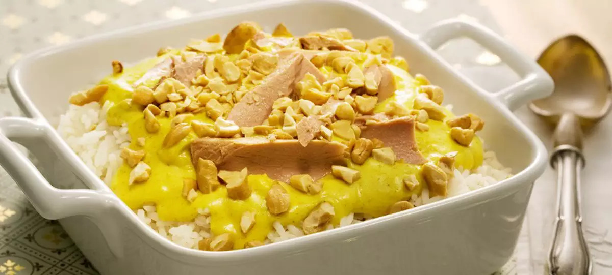 Arroz Indiano com Filé de Atum
