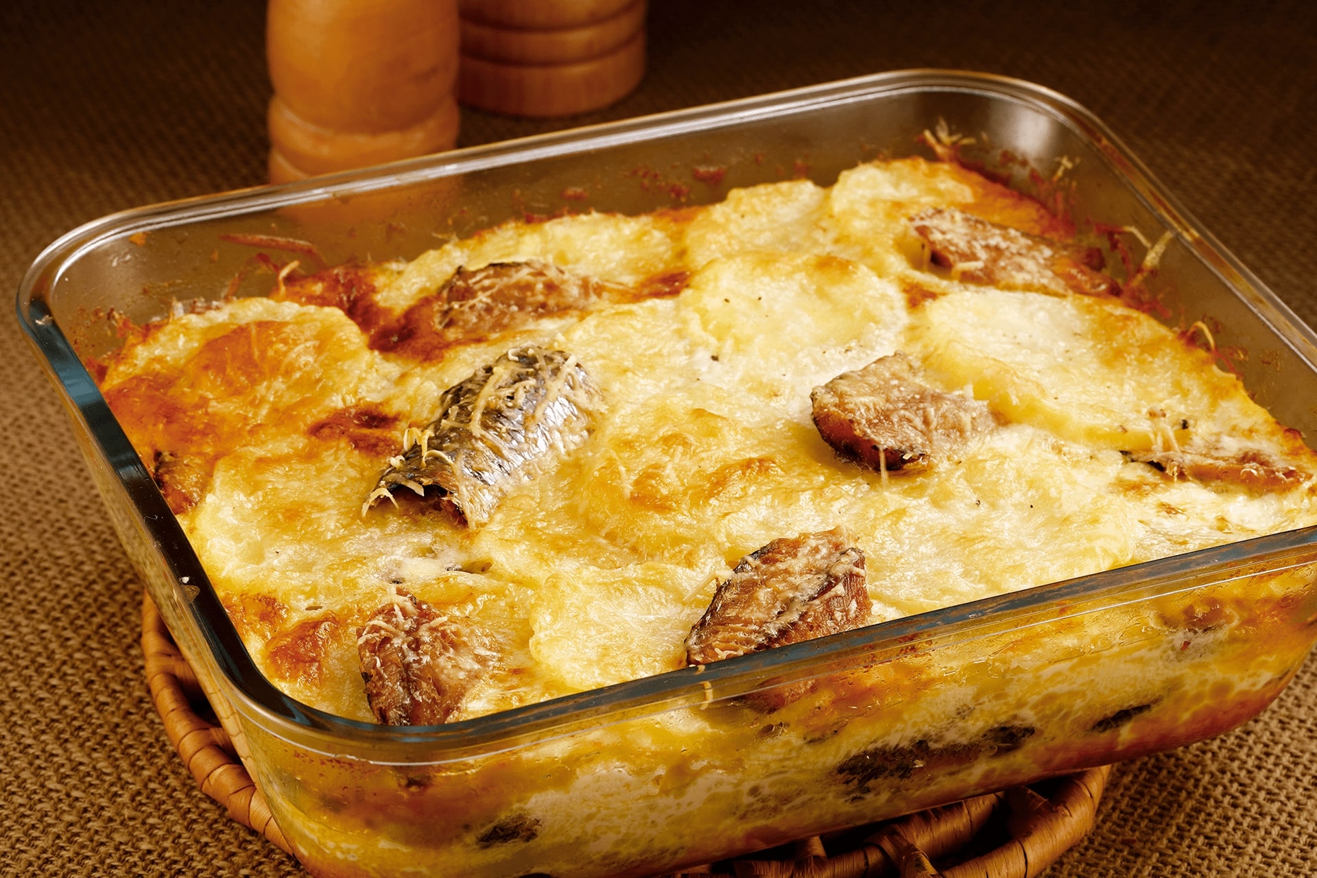Batata Gratinada com Sardinhas