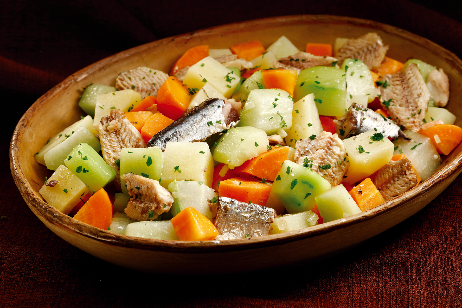 Saladinha de Chuchu e Sardinha