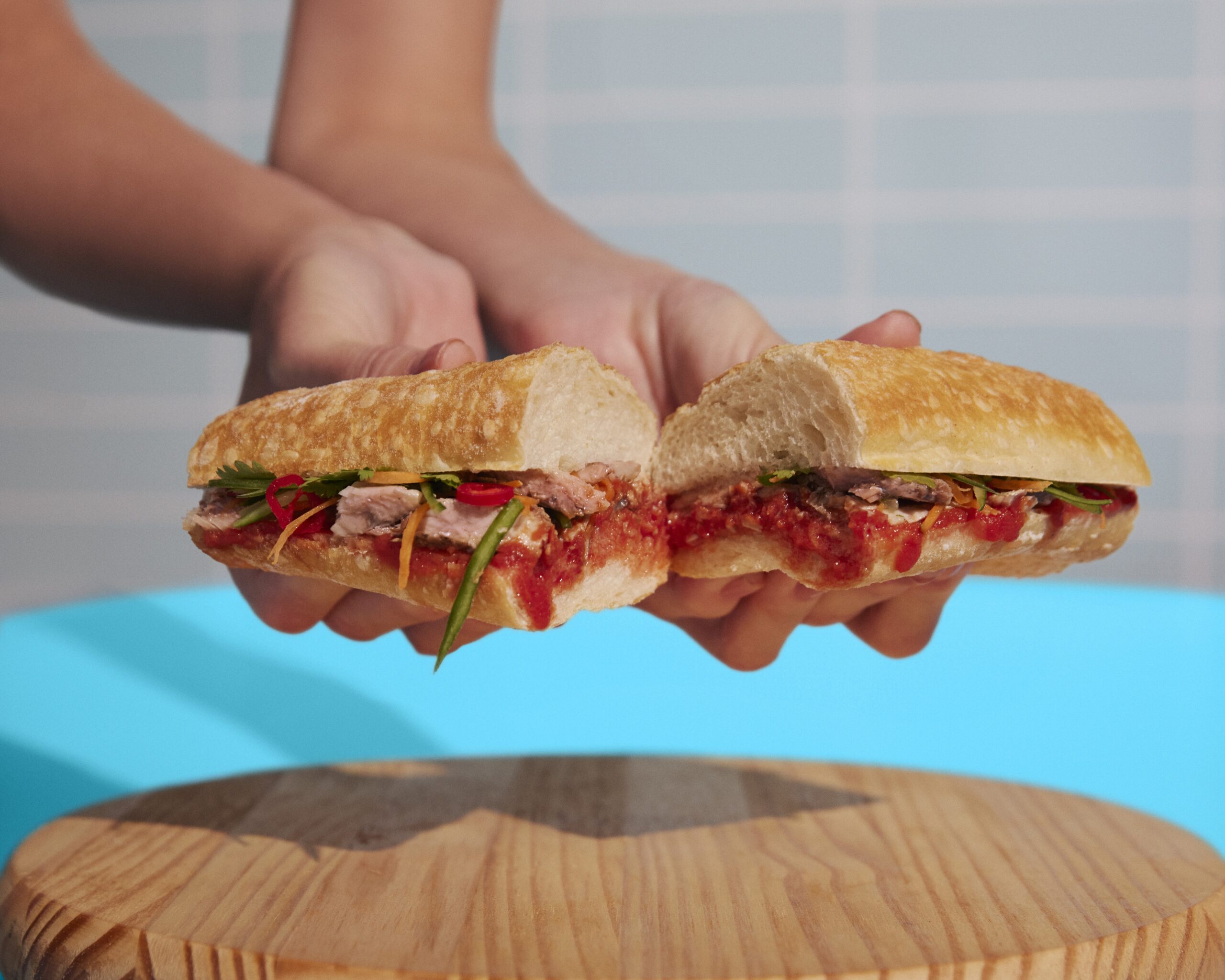 Sanduíche de Sardinha Apimentada