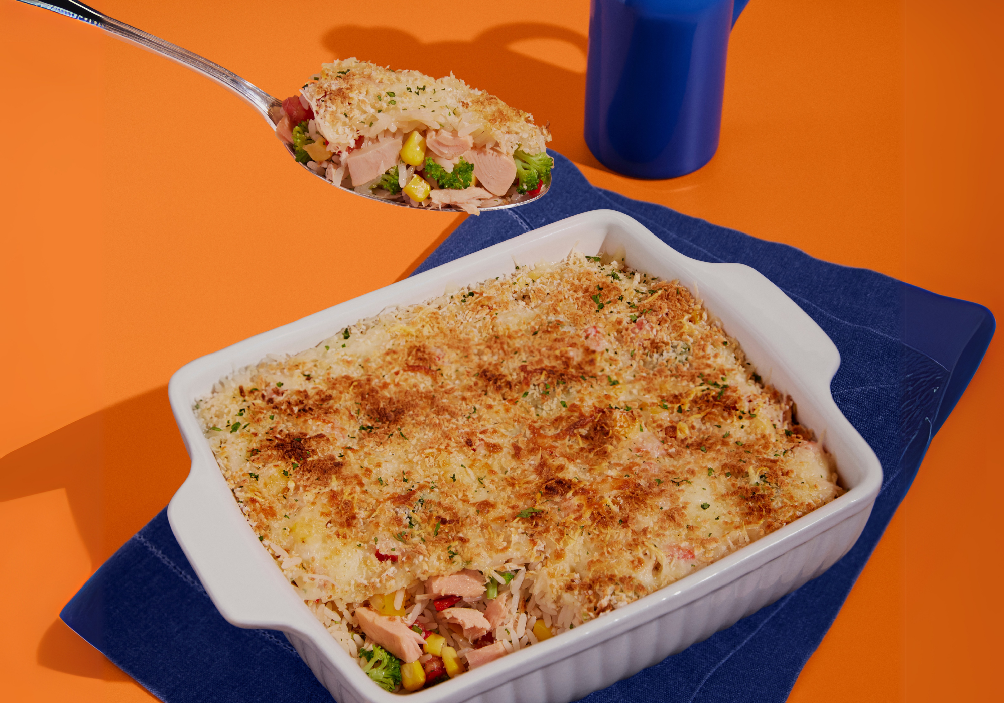 Arroz Primavera de Atum Gratinado