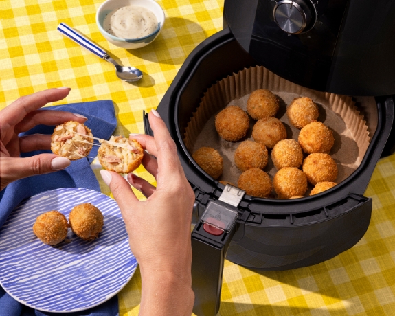 Bolinho de Arroz com Atum na Airfryer