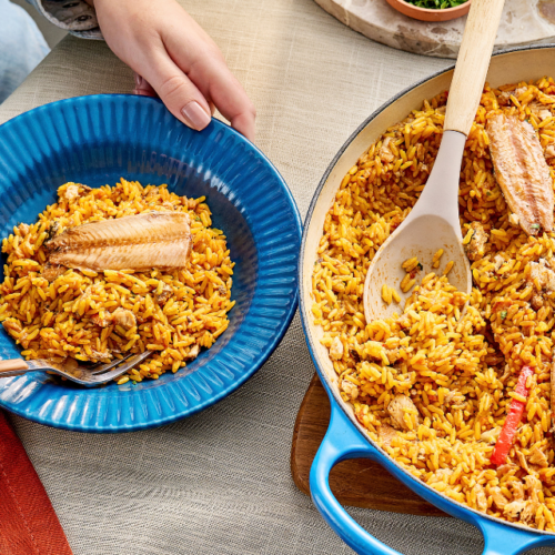 Arroz festivo de sardinha