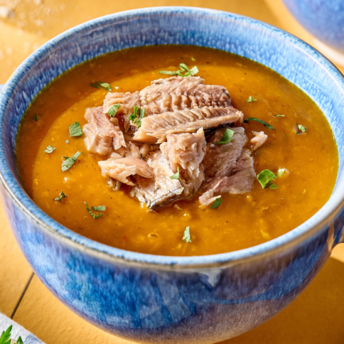 Caldo de sardinha com abobora